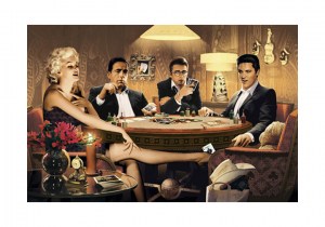 15 Four Of A kind J11-255 G (Canvas Transfer-Gallery Wrap) 40x60 $210 -  J11-255CX (Canvax Frame-No Glass) 40x60 $280
